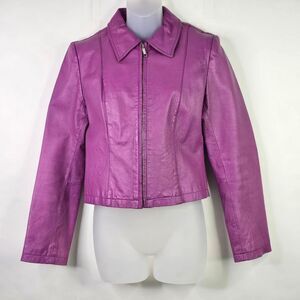 Vintage Ted Bodin Purple Prestige Leather Jacket